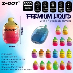8000 -Puffs Einweg -Vape Elektronische Zigaretten